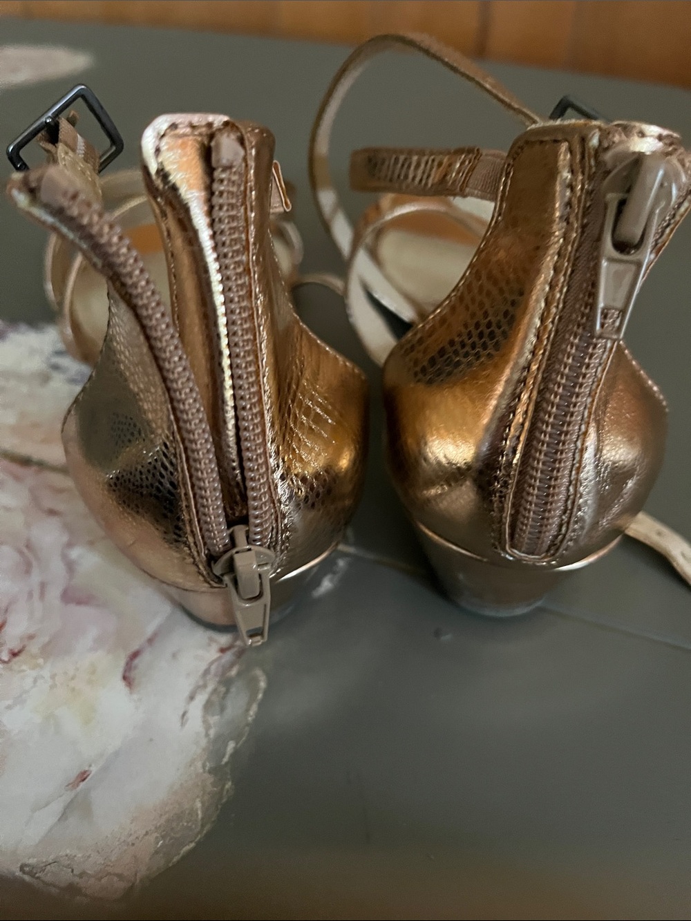 Life Stride Metallic Bronze Strappy Sandals for Women - Picture 5 of 7